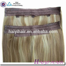 Thick Bottom 120g Remy Double Drawn Indian hair fish wire hair extensions